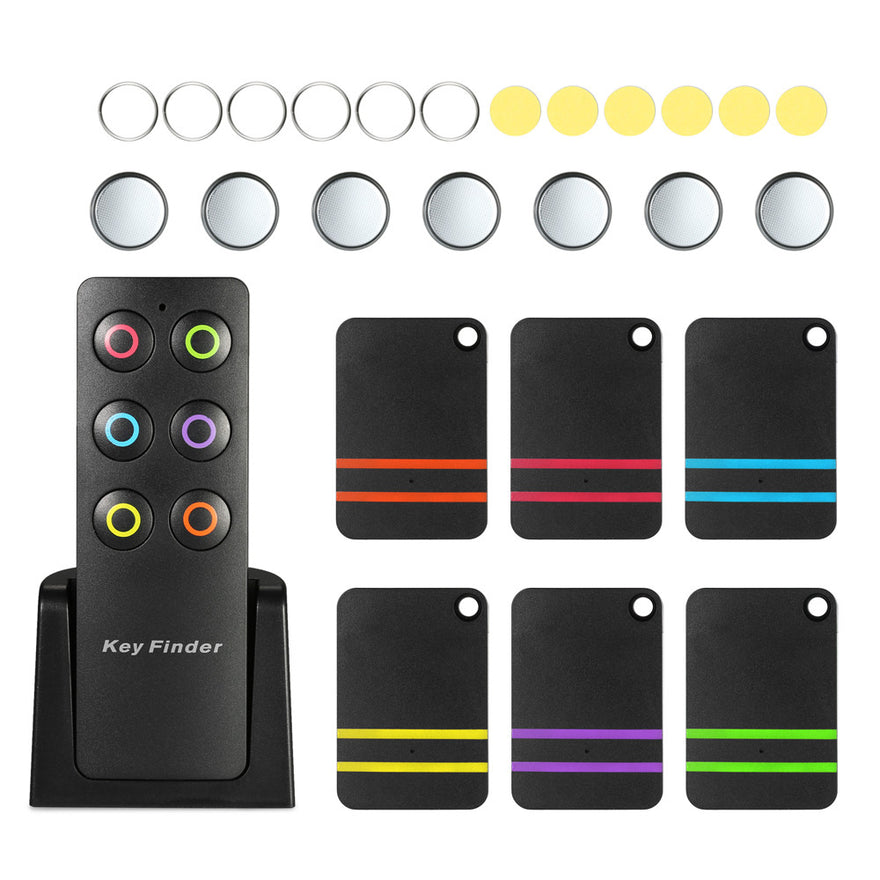 Smart Wireless Key Finder RF Key Locater Item Tracker 1 Transmitter & 6 Receiver Anti-lost Alarm