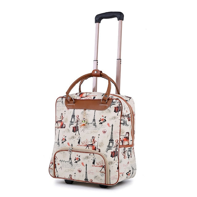 New Hot Fashion Women Trolley Luggage Rolling Suitcase Brand Casual Stripes Rolling Case Travel Bag