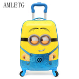 Amletg  2018 Cartoon Kids Travel Trolley Bags Suitcase For Kids Children Luggage Suitcase Rolling