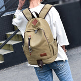 Casual Men Canvas Backpack School Travel Student School Laptop Bag