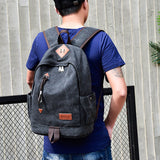 Casual Men Canvas Backpack School Travel Student School Laptop Bag