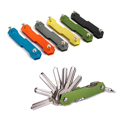 Aluminum Alloy Keychain Flexible Key Holder Clip Edc Aluminum Key Holder Clip Keys Organizer Folder