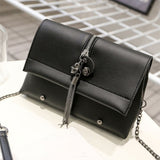 Women Messenger Bags Tassel Handbag Vintage Leather Crossbody Shoulder Bag