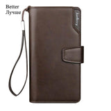 Card Holder Leather Wallet Men Long Design Quality Passport Cover Fashion Casual Mens Purse