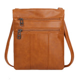 Fashion Women Pure Color Leather Crossbody Bags Messenger Shoulder Bag