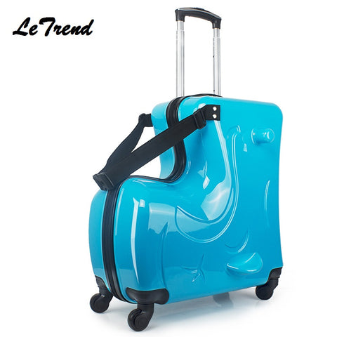 New Children Rolling Luggage Spinner 20 Inch Wheels Suitcase Kids Cabin Trolley Student Travel