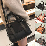 Retro Women'S Frosted Leather Shoulder Bags With Corssbody Bag&Handbag