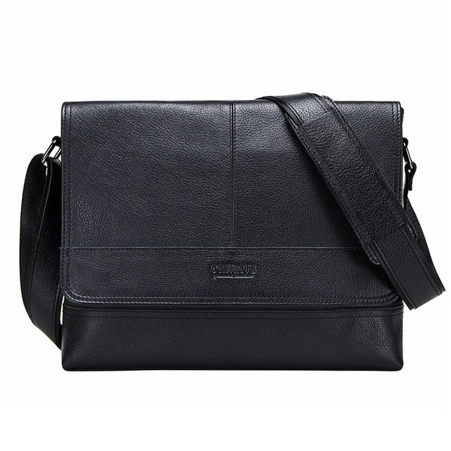 Contact'S Genuine Leather Men'S Shoulder Bag For Laptop 12'' Crossbody Bags Male Bolsa Top