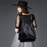 Uto Women Backpack Purse Pu Washed Leather Rivet Studded Convertible Ladies Rucksack Shoulder Bag