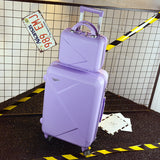 Wholesale!14 22Inches Pink/Green/Purple/Beige Abs Hardside Travel Luggage Bags On Universal