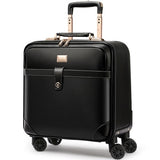 Luxury Men Women 'S Travel Luggage Suitcase ,Waterproof Pvc Leather Box With Wheel ,16"20"22"24"