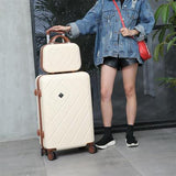 Runningtiger 14+20 22 24 26" Inch Ladies Suitcase Luggage Couple Luggage Bag, Abs Suitcase
