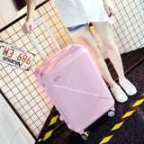 Wholesale!14 20Inches Pink/Green/Purple/Beige Abs Hardside Travel Luggage Bags On Universal