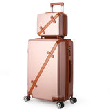 Vintage Rolling Luggage Bag Wheeled Travel Case 20-28"Women'S Trolley Case Men'S Universal Wheel