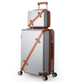 Vintage Rolling Luggage Bag Wheeled Travel Case 20-28"Women'S Trolley Case Men'S Universal Wheel