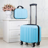 2Pcs Carry On Travel Suitcase Women Laptop Luggage Stripe Pattern Small Luggage 18" Spinner