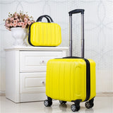2Pcs Carry On Travel Suitcase Women Laptop Luggage Stripe Pattern Small Luggage 18" Spinner