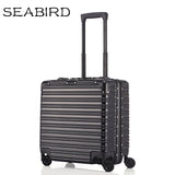 Seabird 17 Inch Aluminum Frame Rolling Luggage Travel Trolley Bag Mala De Viagem With Spinner