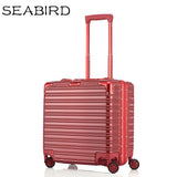 Seabird 17 Inch Aluminum Frame Rolling Luggage Travel Trolley Bag Mala De Viagem With Spinner