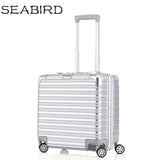 Seabird 17 Inch Aluminum Frame Rolling Luggage Travel Trolley Bag Mala De Viagem With Spinner
