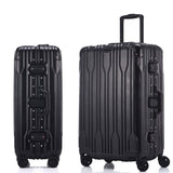 Letrend Aluminium Frame Spinner Rolling Luggage Suitcases Wheels Password Trolley 20 Inch Women Men