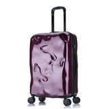 Men And Women Vintage Trolley Luggage Personalized Damaged Travel Suitcase Footprint Trolley
