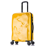 Men And Women Vintage Trolley Luggage Personalized Damaged Travel Suitcase Footprint Trolley