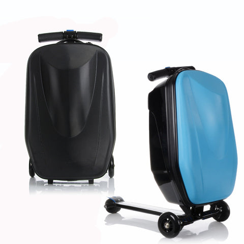 Letrend Men Skateboard Business Rolling Luggage Spinner Students Trolley Suitcases Wheel Women