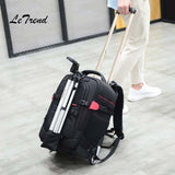 Letrend Photography Travel Bag Shoulders Multifunction Backpack High-Capacity Rolling Luggage