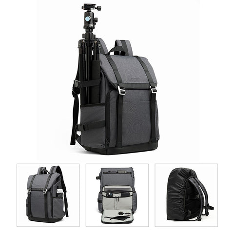 Bagsmart  Dslr Camera Backpack Retro Camera Bag Grey Travel Camera Backpack Photography Bag With