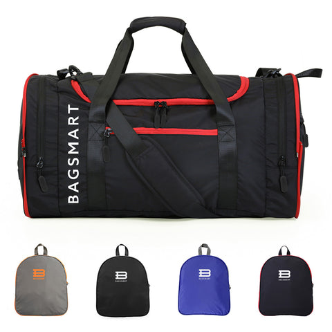 Bagsmart Men Travel Bag Folding Bag Foldable Molle Women Tote Waterproof Nylon Casual Travel Duffel