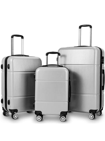 Costway 3Pc Luggage Set 20'' 24'' 28'' Trolley Suitcase Abs+Pc Spinner W/Tsa Lock