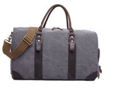Canvas Leather Men Bucket Travel Bags Carry On Luggage Bags Men Duffel Bags Travel Tote Large