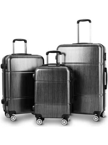 Costway 3Pc Luggage Set 20'' 24'' 28'' Trolley Suitcase Abs+Pc Spinner W/Tsa Lock