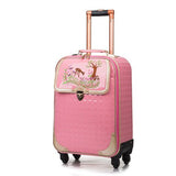 New Rolling Luggage Bag,High Quality Pu Travel Suitcase Box,16"20"24" Trolley Case Valise With