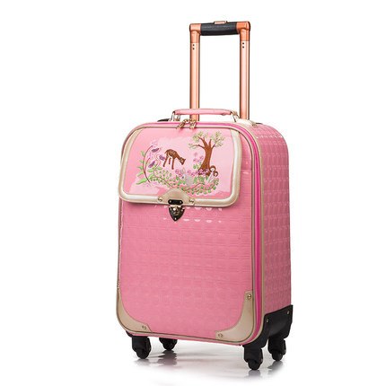 New Rolling Luggage Bag,High Quality Pu Travel Suitcase Box,16"20"24" Trolley Case Valise With
