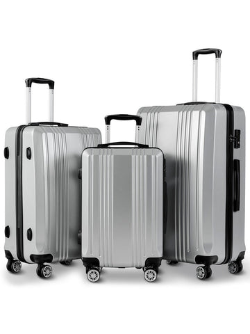 Costway 3Pc Luggage Set 20'' 24'' 28'' Travel Trolley Suitcase W/Tsa Lock Spinner