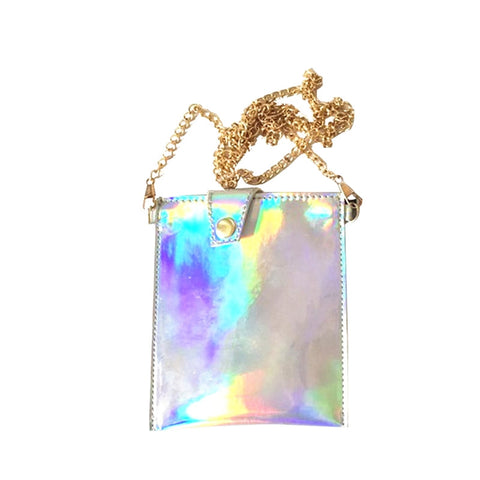 Hologram Clutch Purse Wallet Handbag Crossbody Bag Holographic Leather Evening Clutch Bag For Women