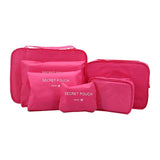 Travel Waterproof Nylon Zipper Mesh Storage Bag Set For Clothes Pouch Luggage Organizer Container