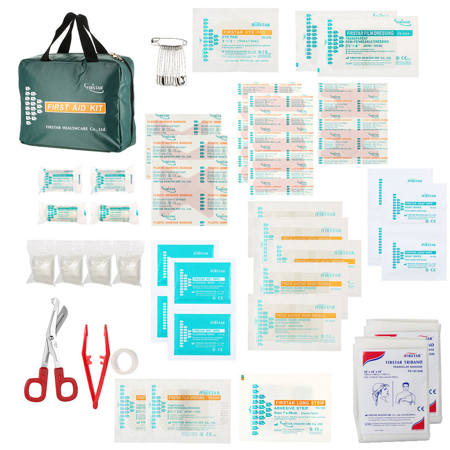 62Pcs Safe Travel First Aid Kit Outdoor Survival Camping Hiking Medical Emergency Kit Treatment
