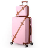 Vintage Rolling Luggage Bag Wheeled Travel Case 20-28"Women'S Trolley Case Men'S Universal Wheel