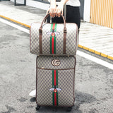 New Fashion 16/20/24 Size 100%Pu Rolling Luggage Spinner Brand Travel Suitcase Women Boarding