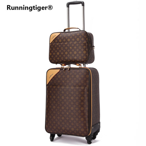 Classic Travel Suitcase Set ,Brand Rolling Luggage Bag,Waterproof Pvc Business Trolley
