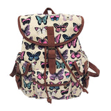 Women Vintage Canvas Bag  National Wind Backpack Travel Bag School Bag