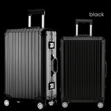 New 20 24 29 Inch Rolling Luggage 100% Aluminium Trolley Solid Travel Bag 20' Women Boarding Bag