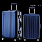 New 20 24 29 Inch Rolling Luggage 100% Aluminium Trolley Solid Travel Bag 20' Women Boarding Bag