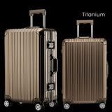 New 20 24 29 Inch Rolling Luggage 100% Aluminium Trolley Solid Travel Bag 20' Women Boarding Bag