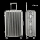 New 20 24 29 Inch Rolling Luggage 100% Aluminium Trolley Solid Travel Bag 20' Women Boarding Bag