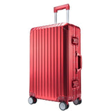 New 20 24 29 Inch Rolling Luggage 100% Aluminium Trolley Solid Travel Bag 20' Women Boarding Bag