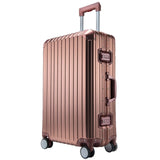 New 20 24 29 Inch Rolling Luggage 100% Aluminium Trolley Solid Travel Bag 20' Women Boarding Bag